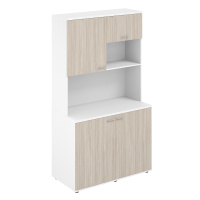 SG.1001.WH.OL / Офисная мини-кухня, 1200х600х2135 / корпус: белый, фасады: дуб светлый SG.1001.WH.OL / Офисная мини-кухня, 1200х600х2135 / корпус: белый, фасады: дуб светлый