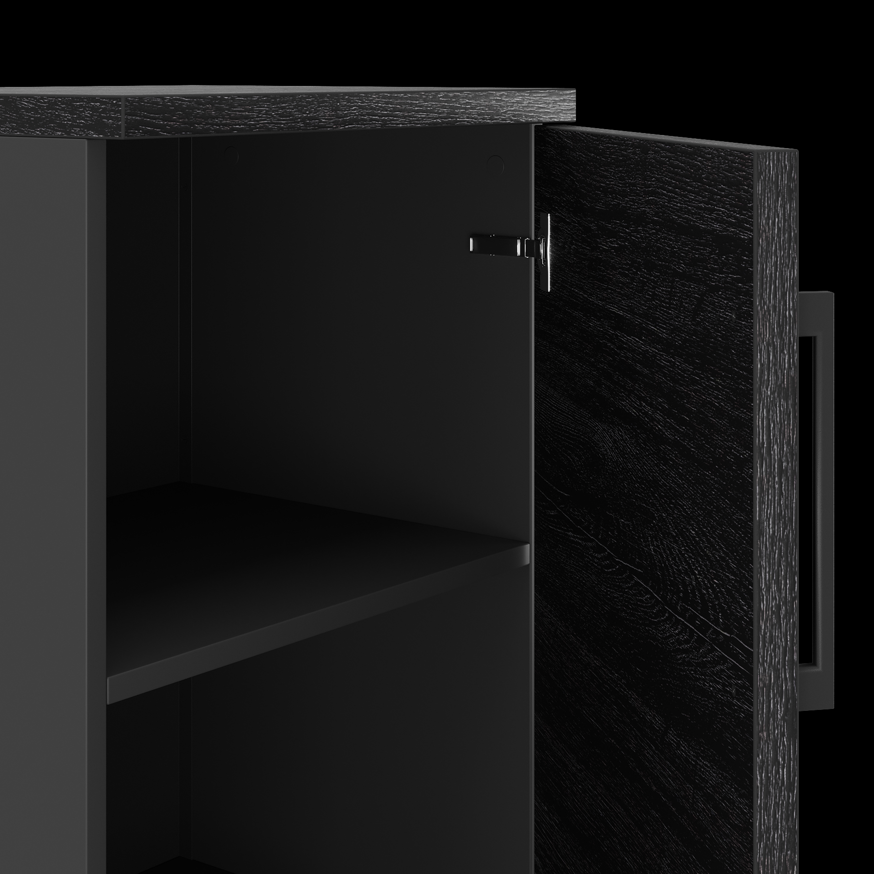 Шкаф распашной Kobor HR/3-45/60/M black/wood Шкаф распашной Kobor HR/3-45/60/M black/wood