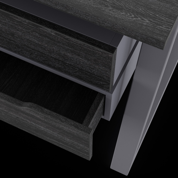 Стол офисный Kobor TR/2-120/140 graphite/wood Стол офисный Kobor TR/2-120/140 graphite/wood