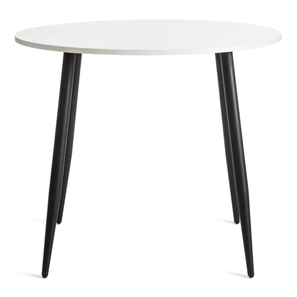 Стол URANUS ЛДСП/металл, 90x90x75,5 см, Белый/Черный Стол URANUS ЛДСП/металл, 90x90x75,5 см, Белый/Черный