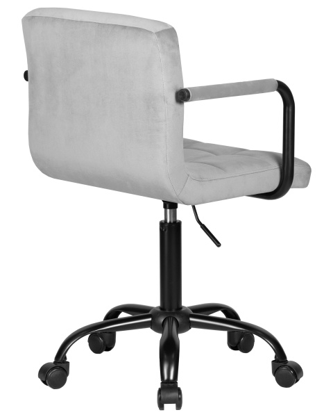 Офисное кресло для персонала DOBRIN TERRY BLACK (серый велюр (MJ9-75)) Офисное кресло для персонала DOBRIN TERRY BLACK (серый велюр (MJ9-75))