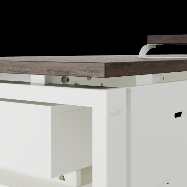 Стол компьютерный Kobor KTS1-80/60 white/charlston Стол компьютерный Kobor KTS1-80/60 white/charlston