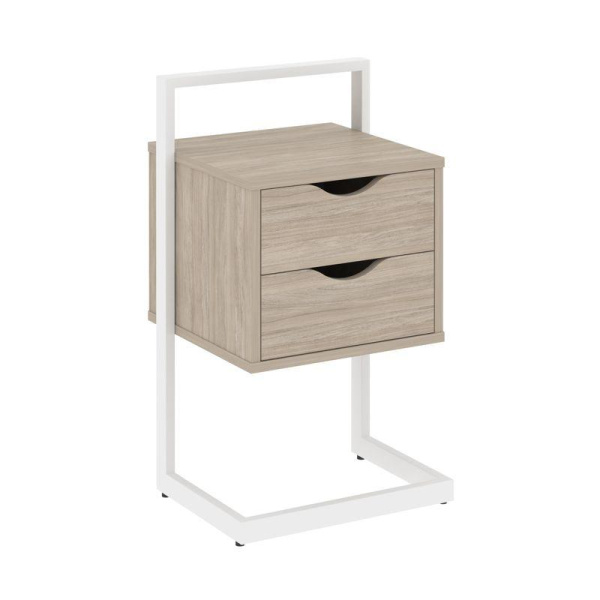 Loft Тумба приставная VR.L-PY2 Дуб Аттик/Металл Белый 450*409*792