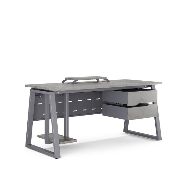 Стол офисный Kobor TR-140/80 graphite/chicago Стол офисный Kobor TR-140/80 graphite/chicago