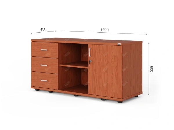 UNITY РТ3-05 ОРЕХ ИТАЛЬЯНСКИЙ Тумба для орг.техники 1200x450x600