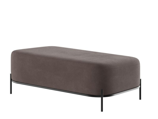 Jive Диван двухместный без спинки JVE-4 Velvet lux 100/Металл Черный 1250*720*480