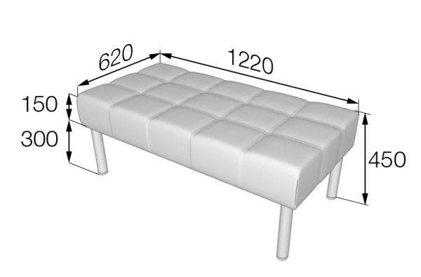 MVK11550 Банкетка Bu-p2 Ecotex red MVK11550 Банкетка Bu-p2 Ecotex red