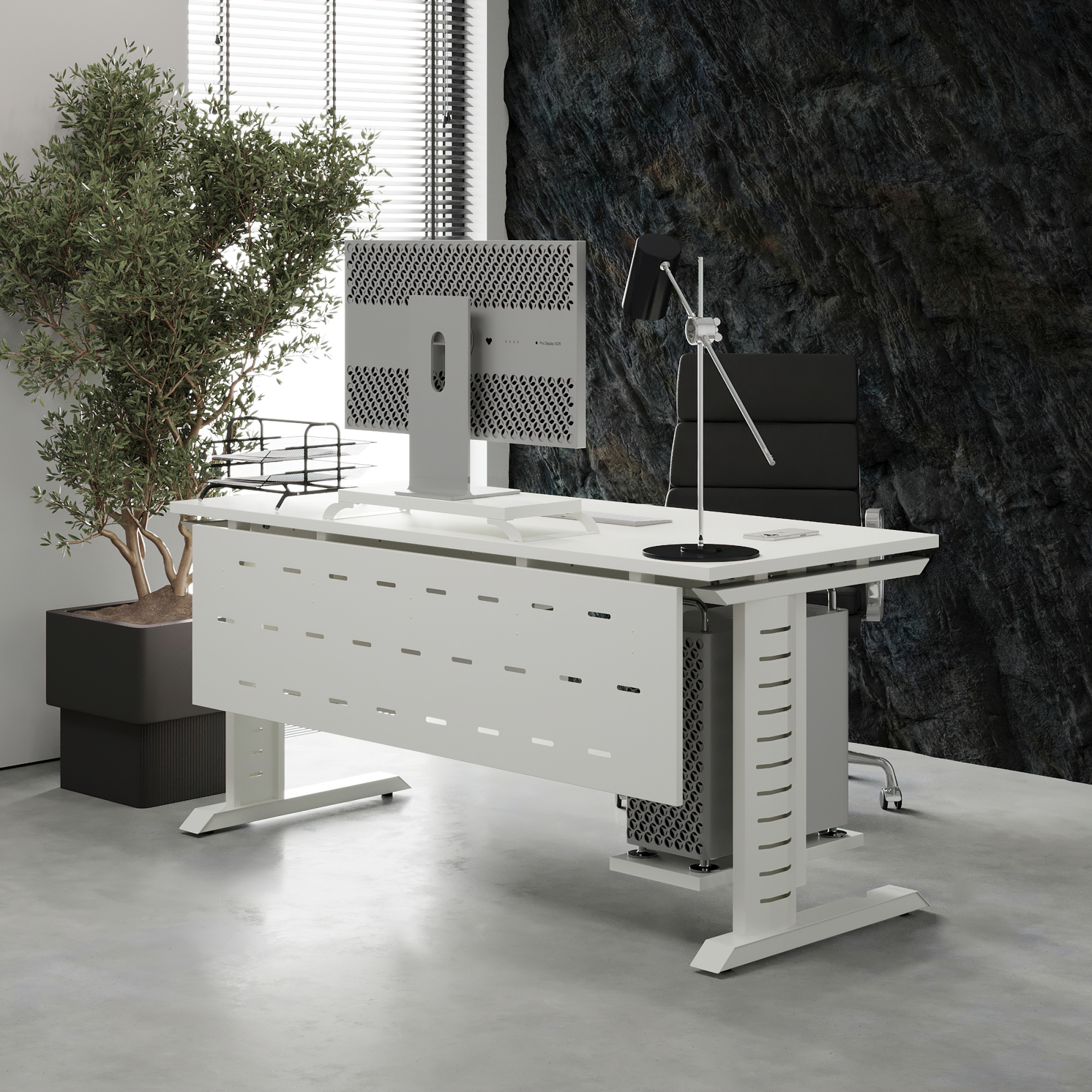 Стол офисный Kobor L2-120/60 white/premium Стол офисный Kobor L2-120/60 white/premium