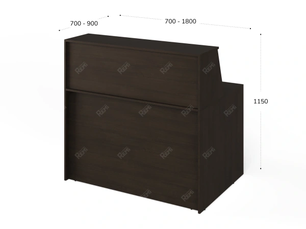 UNITY РРП3-9-14-V Прямой блок ресепшн с полкой 90-140 1400х900х1250