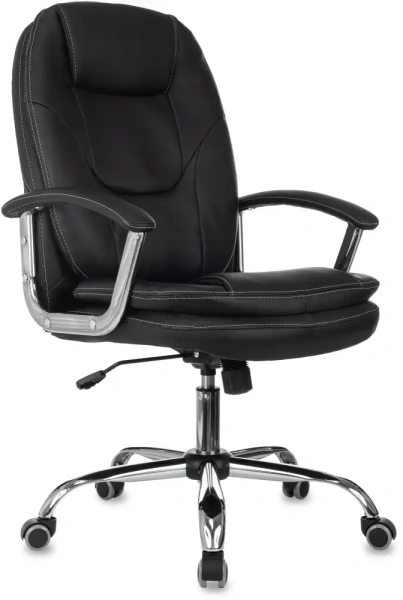 Кресло руководителя Бюрократ CH-868SL черный эко.кожа крестов. металл хром Кресло руководителя Бюрократ CH-868SL черный эко.кожа крестов. металл хром