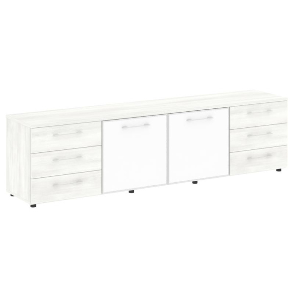 Yalta Тумба модульная LT.TS-4.2 white Снежная Патина/Стекло White 2188*450*580 Yalta Тумба модульная LT.TS-4.2 white Снежная Патина/Стекло White 2188*450*580