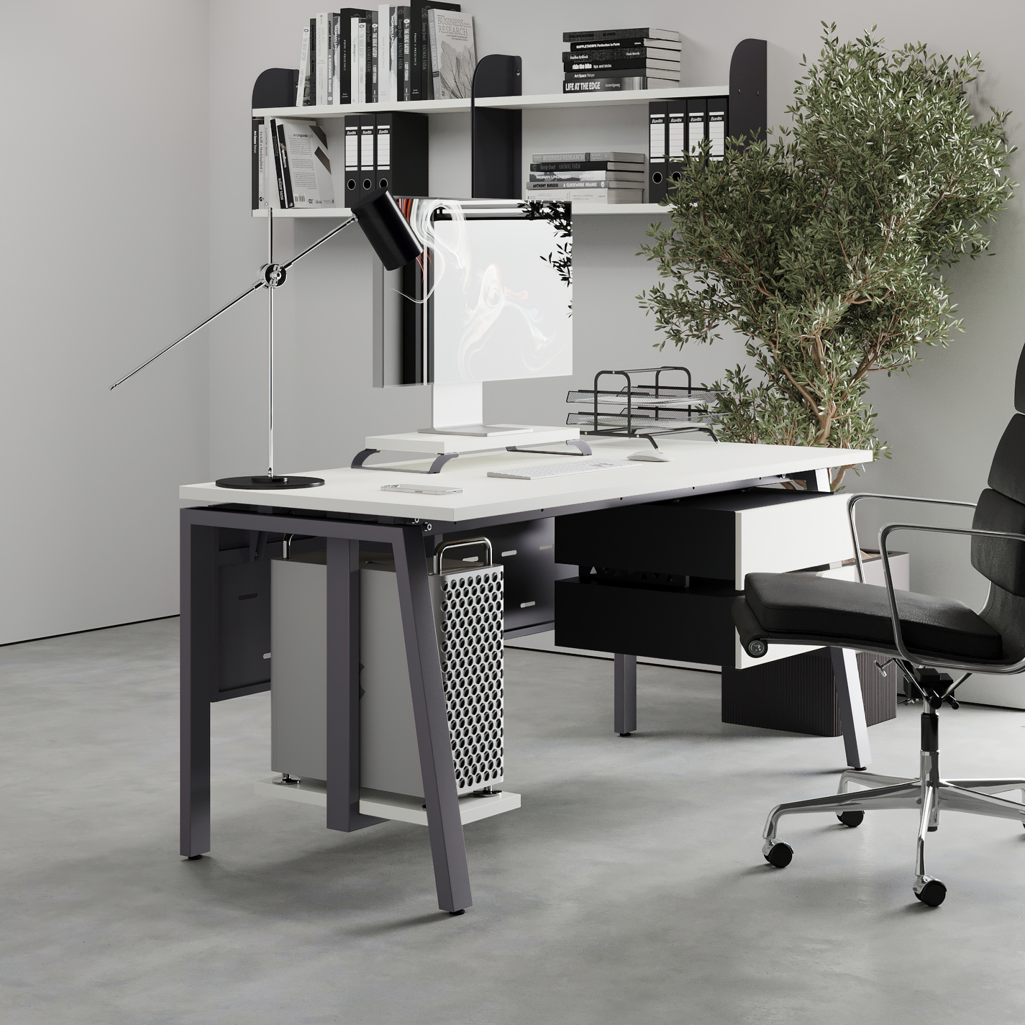 Стол офисный Kobor AB-120/80 graphite/premium