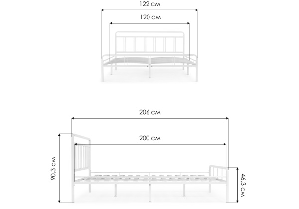 Кровать Рейк 120х200 черная Кровать Рейк 120х200 черная