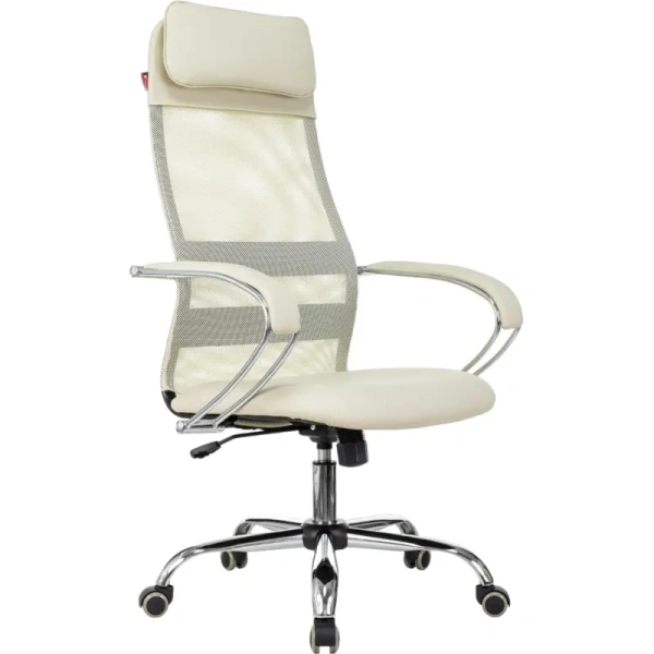 Кресло VB_EChair-655 SL TPU_BG сетка/экокожа бежевый хром Кресло VB_EChair-655 SL TPU_BG сетка/экокожа бежевый хром