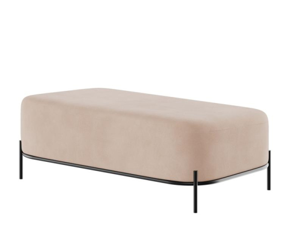 Jive Диван двухместный без спинки JVE-4 Velutto 65/Металл Черный 1250*720*480