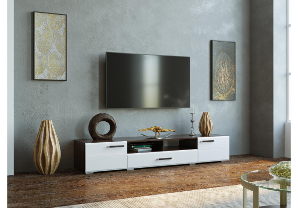 ТВ-тумба Иоги 2.0 венге / белый глянец