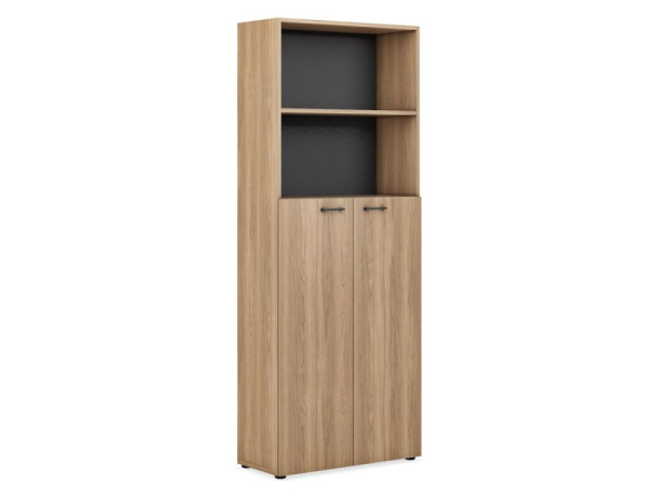 Шкаф для документов ( низ средние фасады, верх открытый) 800х2050 EVL406