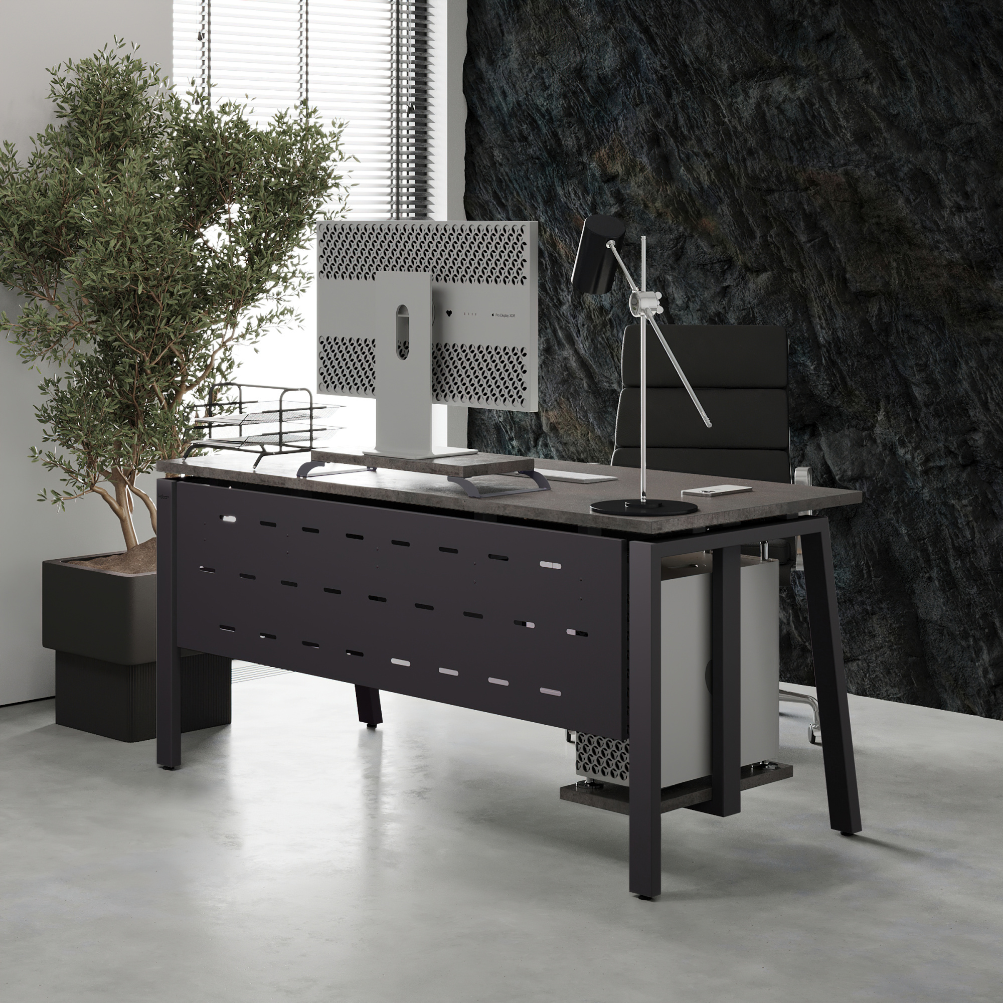 Стол офисный Kobor AB-80/70 graphite/chicago