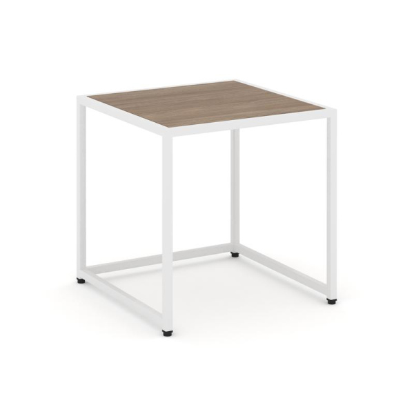 Loft Стол журнальный VR.L-SJK-50 Дуб Аризона/Металл Белый 500*500*500