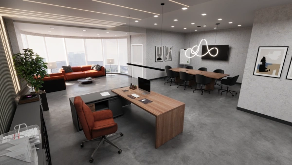 Кабинет руководителя Кортез Темный шимо/Графит Кабинет руководителя Кортез Темный шимо/Графит