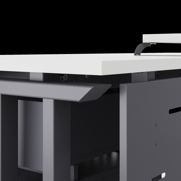 Стол офисный Kobor L1-140/80 graphite/premium Стол офисный Kobor L1-140/80 graphite/premium