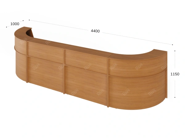 UNITY РРП7-10-44-VISH Симметричный двойной ресепшн узкий 4400х1000х1150