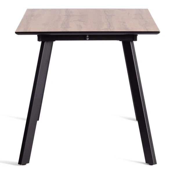 Стол обеденный DARWIN МДФ HPL 0,6 мм/металл, 80х130-170х75 см, Дуб Вотан/чёрный