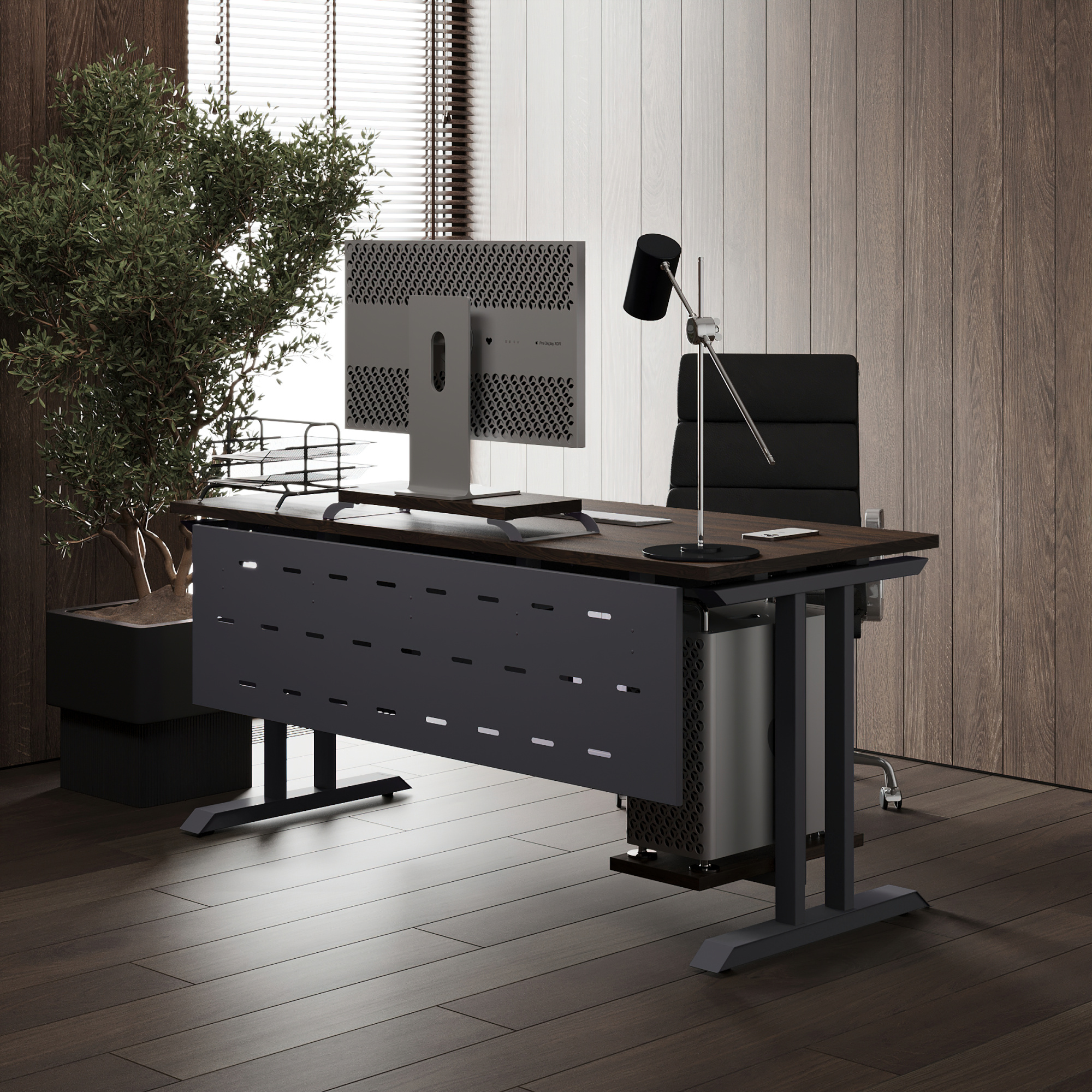 Стол офисный Kobor T-80/70 graphite/charlston