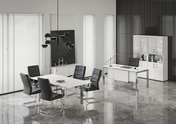 Кабинет руководителя ONIX DIRECT LUX Белый Бриллиант Кабинет руководителя ONIX DIRECT LUX Белый Бриллиант
