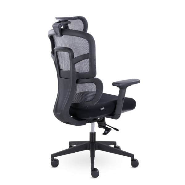 Кресло Комфорт UTFC Киото М-250 черный пластик (серый/черный)