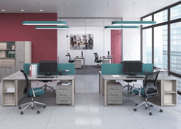 Мебель для персонала Solution Бетон чефалу светлый Мебель для персонала Solution Бетон чефалу светлый