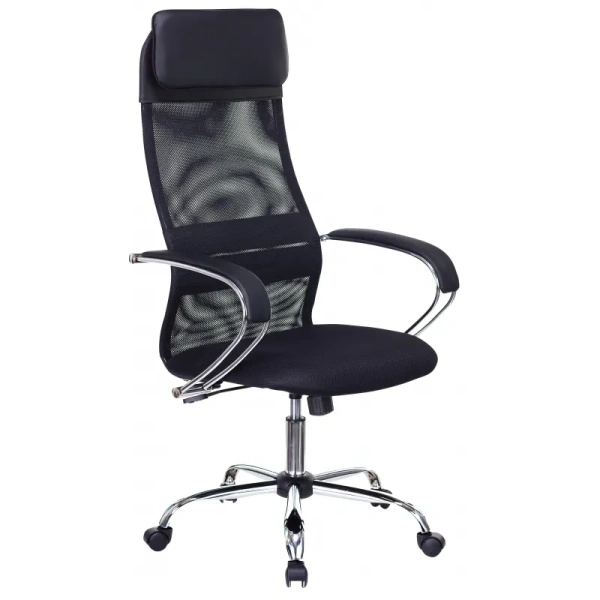 Кресло VB_EChair-655/SL/BL TTW сетка/ткань черный хром Кресло VB_EChair-655/SL/BL TTW сетка/ткань черный хром