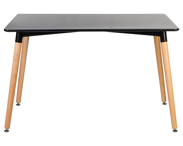 Стол обеденный DOBRIN SERRA WIDE (ножки светлый бук, столешница чёрная)