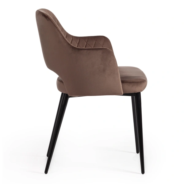 Кресло VALKYRIA (mod. 711) ткань/металл, 55х55х80 см, высота до сиденья 48 см, коричневый barkhat 12/черный Кресло VALKYRIA (mod. 711) ткань/металл, 55х55х80 см, высота до сиденья 48 см, коричневый barkhat 12/черный