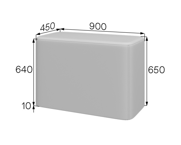 MVK31122 Пуф 90х65 БК-9065 Tempo grey