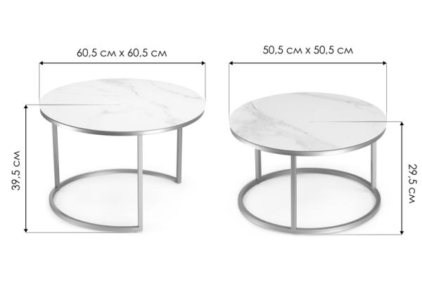 Журнальный стол Плумерия белый мрамор / черный Журнальный стол Плумерия белый мрамор / черный