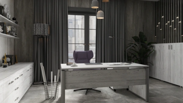 Кабинет руководителя Аргентум-М Сосна винтер/Антрацит