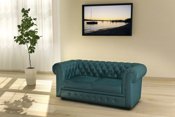 CHT27030001 Chesterton Диван трехместный 220x90x80 черный
