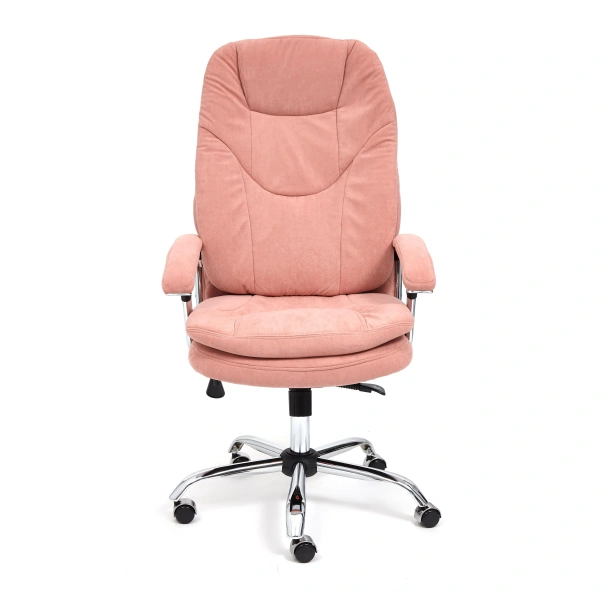 Кресло SOFTY LUX флок , розовый, 137