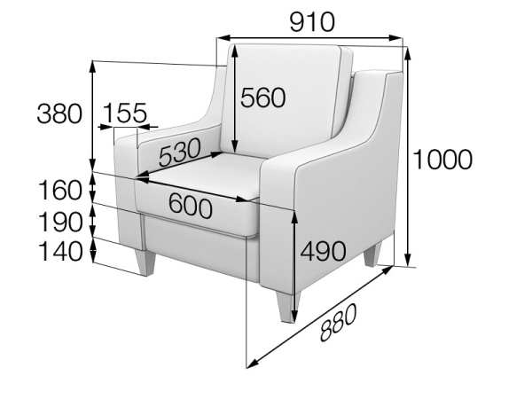 MVK15822 Кресло R1 Ecotex black MVK15822 Кресло R1 Ecotex black