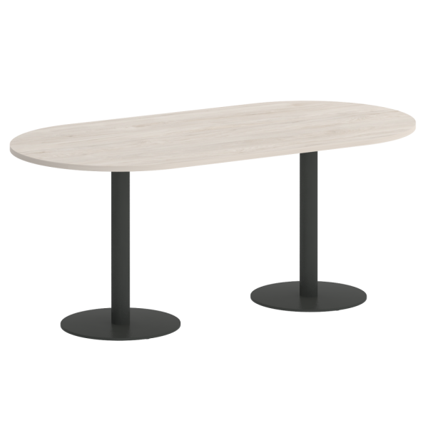 Home Office Стол овальный VR.SP-5-180.1 Денвер Светлый/Металл Антрацит 1800*900*753 Home Office Стол овальный VR.SP-5-180.1 Денвер Светлый/Металл Антрацит 1800*900*753