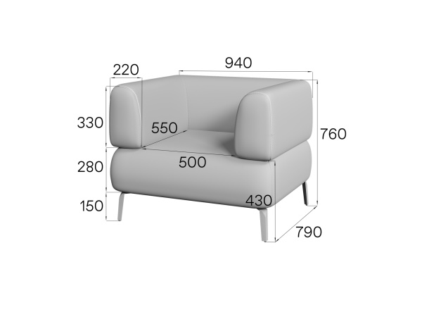 MVK60488 Кресло Fd1-2 Clarins white MVK60488 Кресло Fd1-2 Clarins white