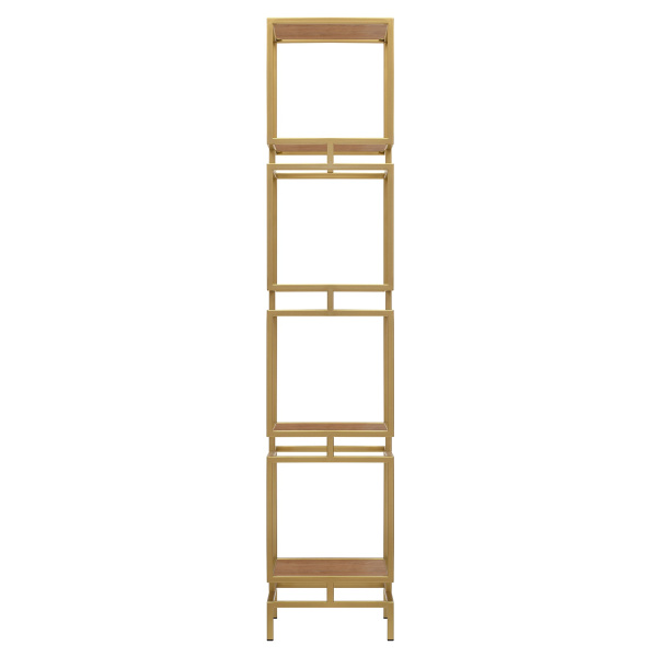 Стеллаж CUBIC-4, золотой, ЛДСП Робиния, 40x40x196,5 Стеллаж CUBIC-4, золотой, ЛДСП Робиния, 40x40x196,5