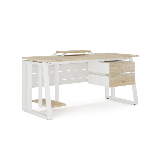 Стол компьютерный Kobor KTS2-180/80 white/natural