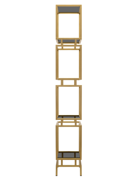 Стеллаж BRICK, золотой, тонированное стекло, 60x30x196