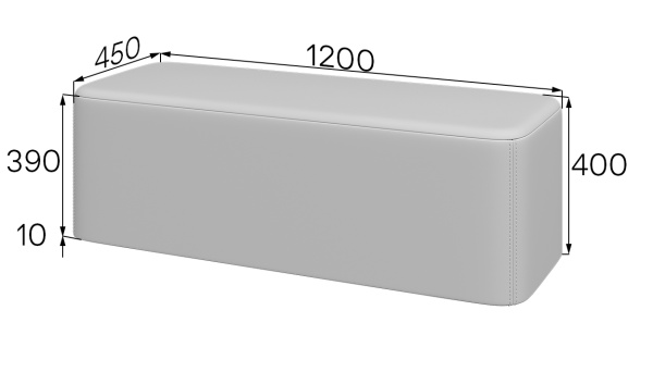 MVK31104 Пуф 120х40 БК-12040 Tempo grey