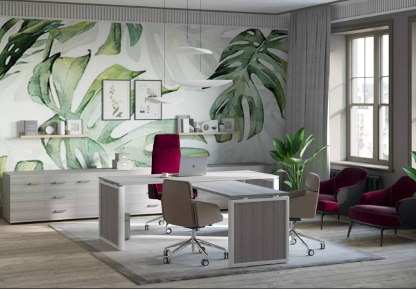 Кабинет руководителя Аргентум-М Лиственница/Металлик