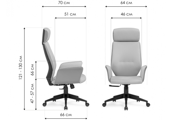 Офисное кресло Leo light gray / dark gray Офисное кресло Leo light gray / dark gray