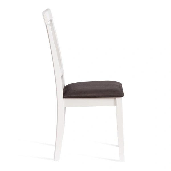 Стул Камилла сиденье мягкое (CAMILLE SOFT) дерево гевея, МДФ, 44х54х95, pure white (402) , ткань, серый Стул Камилла сиденье мягкое (CAMILLE SOFT) дерево гевея, МДФ, 44х54х95, pure white (402) , ткань, серый