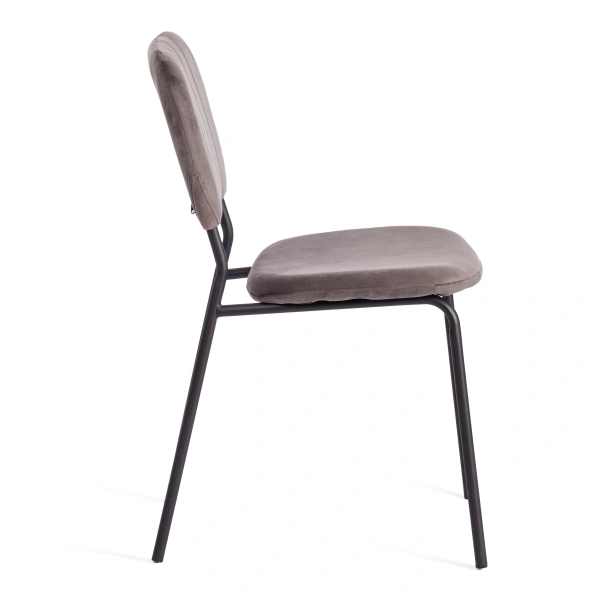 Стул CAROL (mod. UC06) / 1 шт. в упаковке металл, вельвет, 45 х 56 х 82 см, Light grey (светло-серый) HLR24 / черный